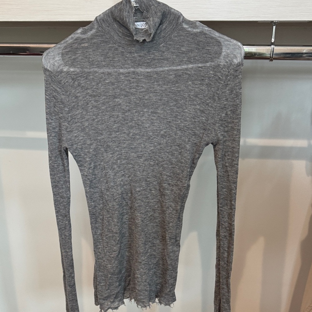 DANNIJO Grey sienna Turtleneck Top